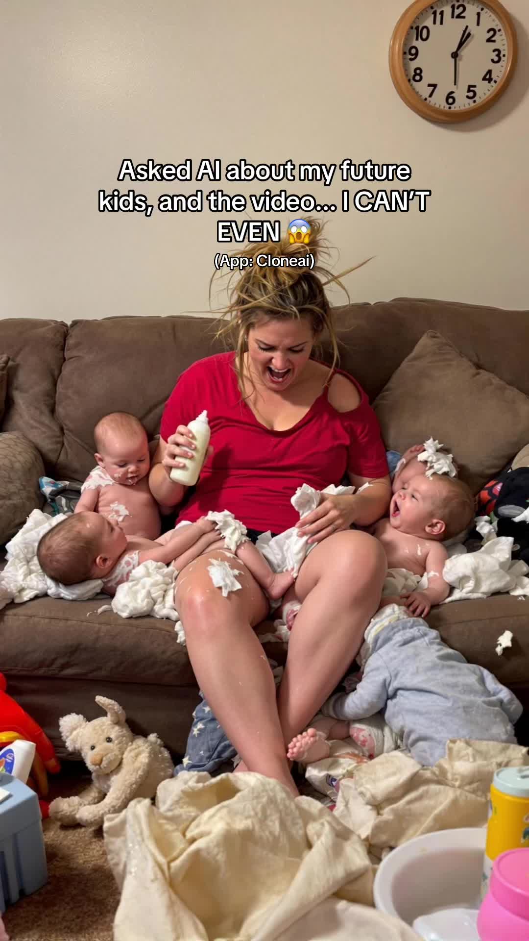 Asked Al about my future kids, and the video... I CAN'T EVEN 😱 (App: Cloneai)