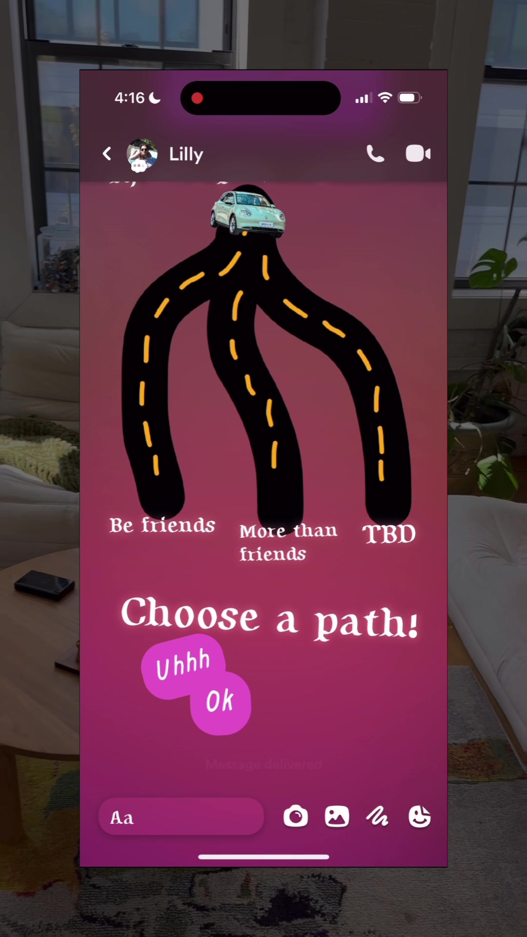 Be friends More than friends TBD Choose a path! Uhhh Ok