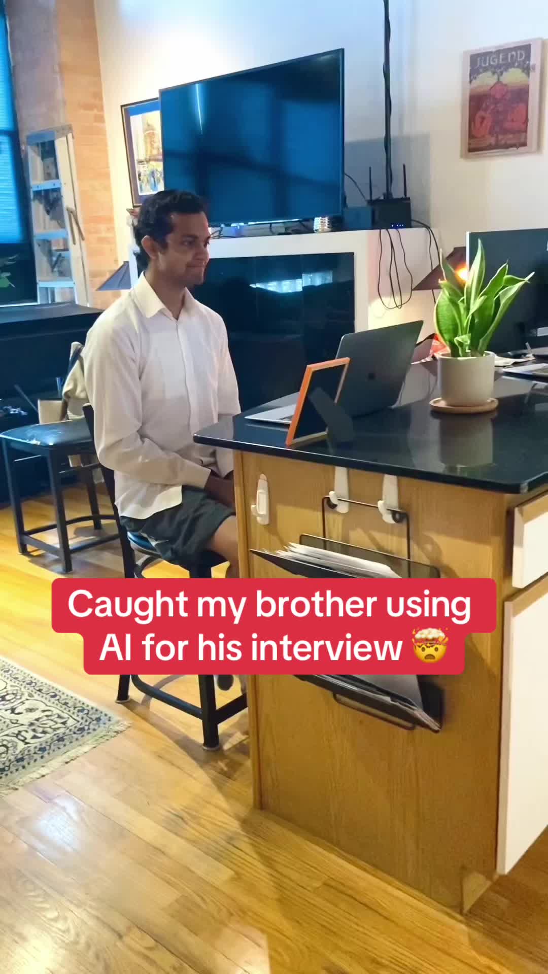Caught my brother using AI for his interview π±