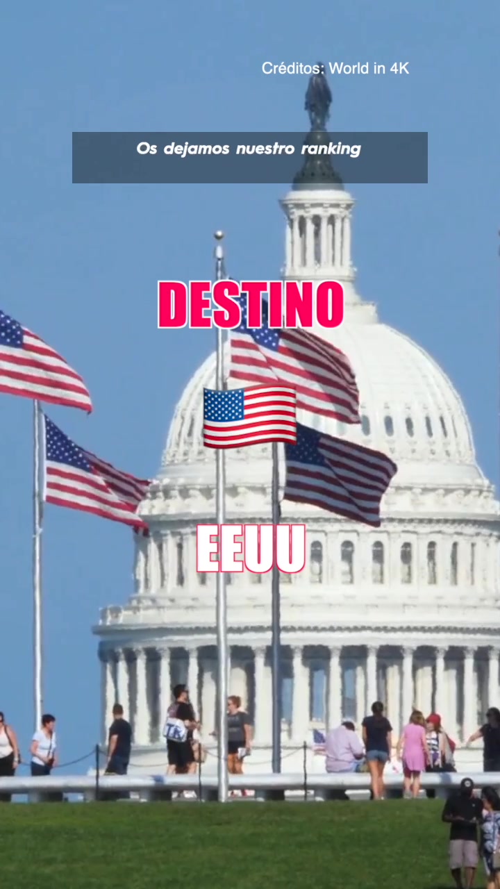 Créditos: World in 4K Os dejamos nuestro ranking DESTINO EEUU
