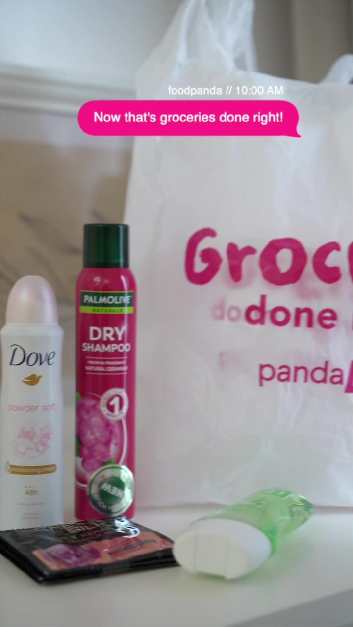 foodpanda // 10:00 AM Now that's groceries done right! Groceries done right panda