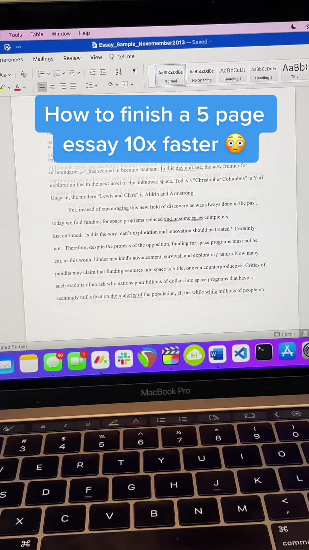 How to finish a 5 page essay 10x faster 😳
