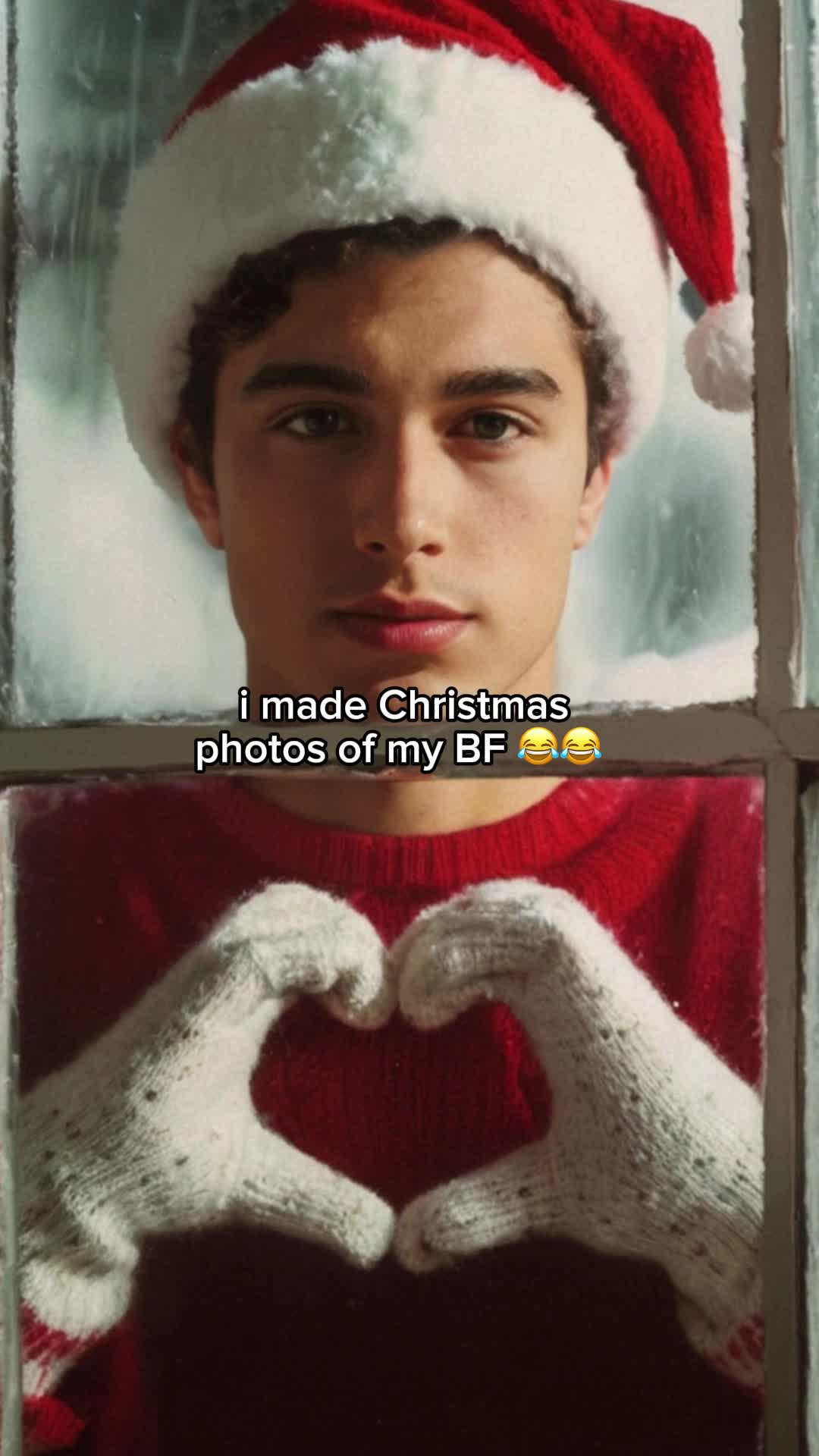 i made Christmas photos of my BF 😂😂