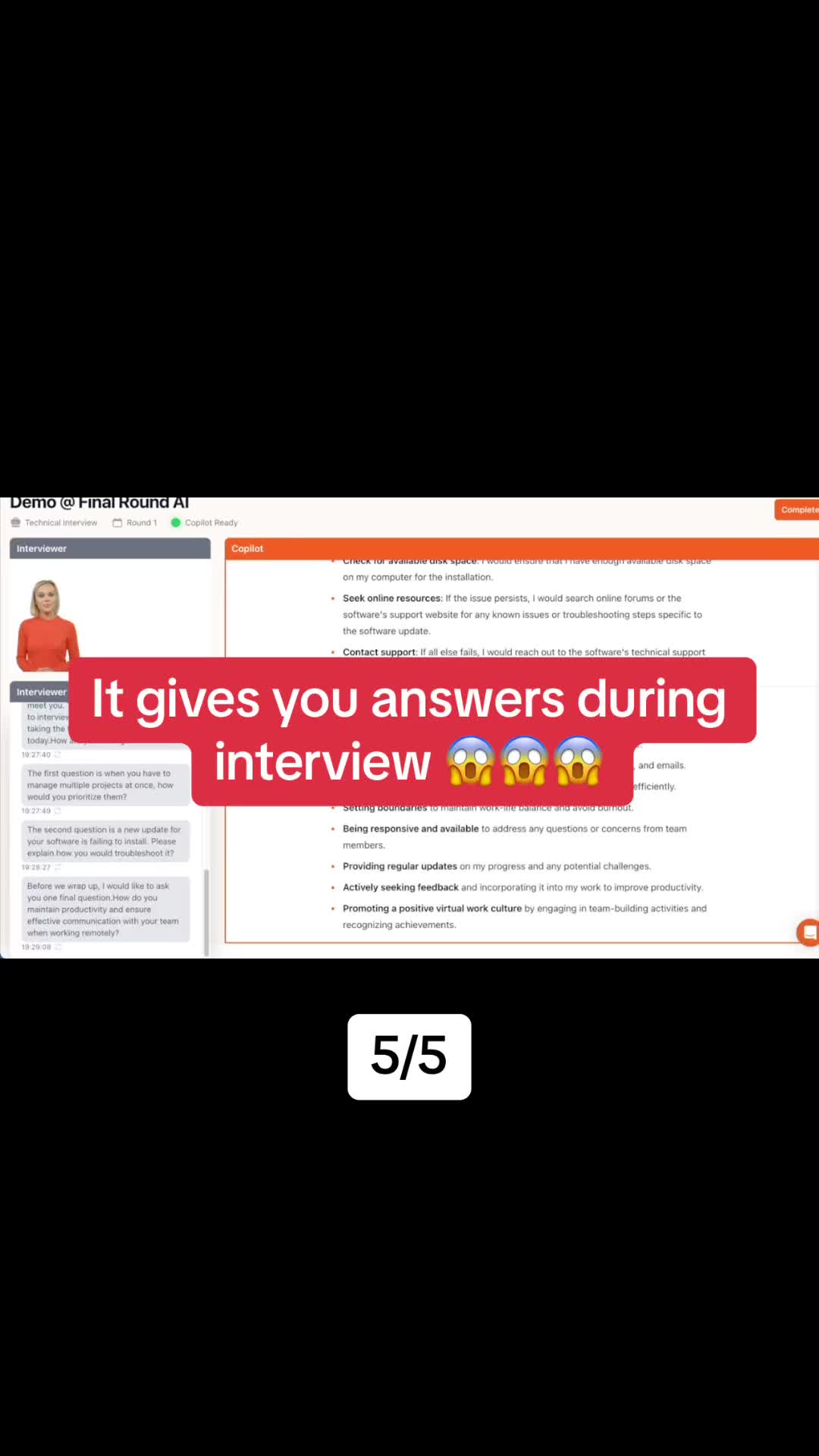 It gives you answers during interview π±π±π± 5/5