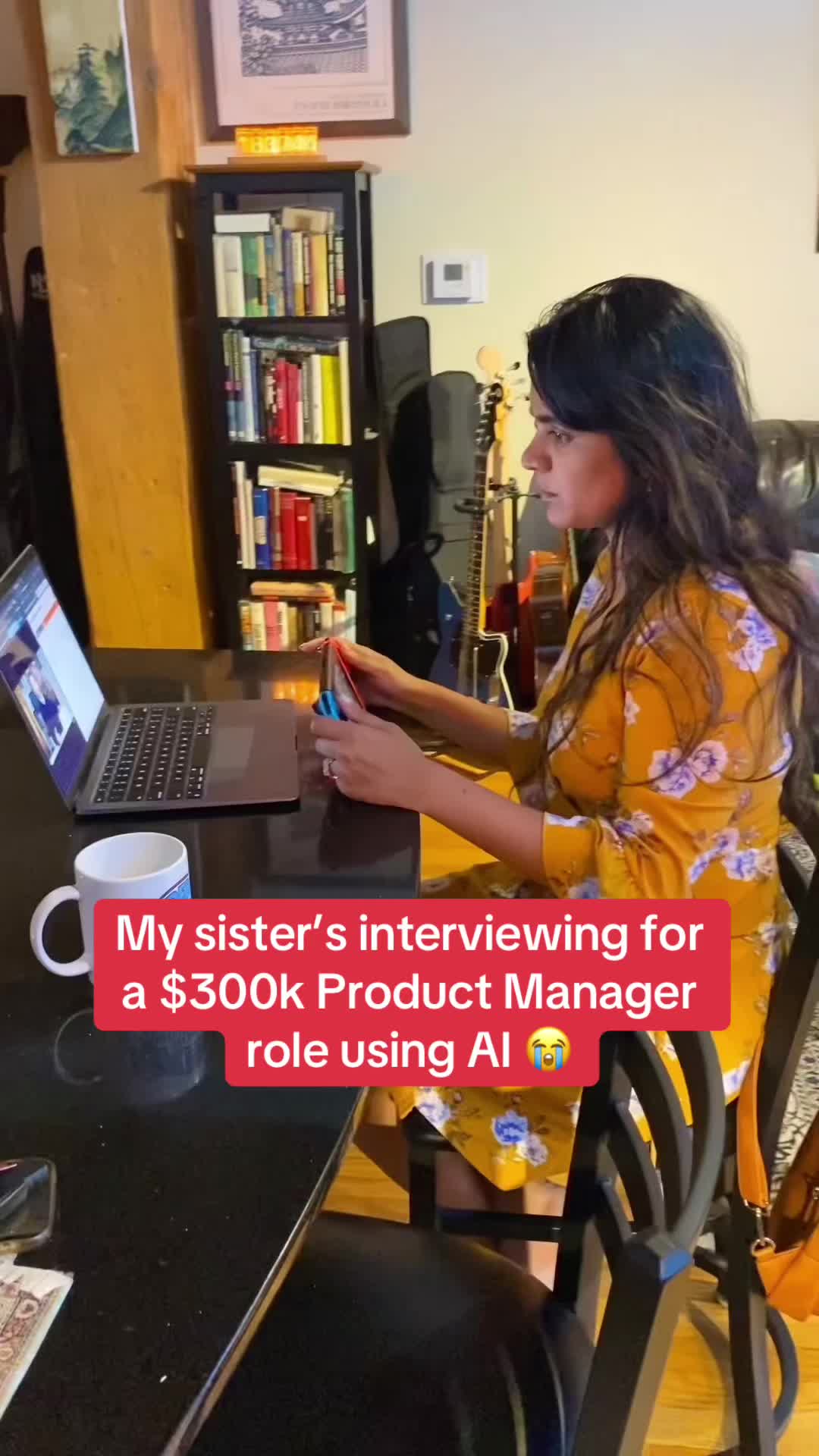 My sisterβs interviewing for a $300k Product Manager role using AI π