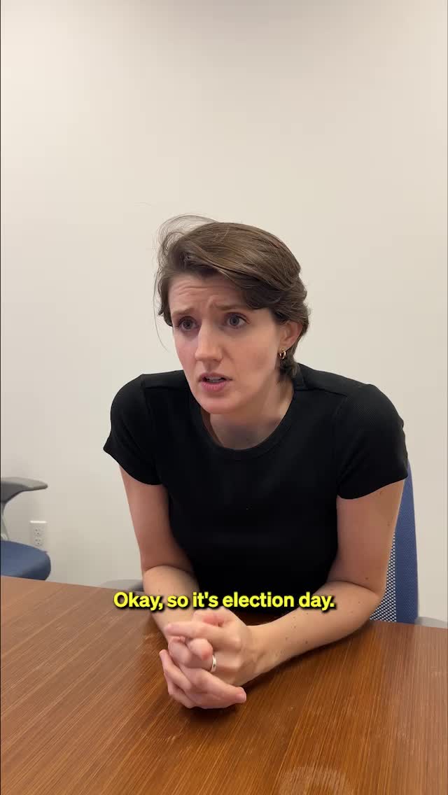 Okay, so it's election day.