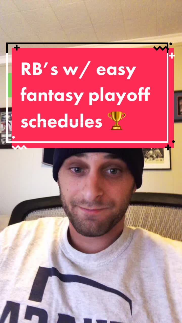 RB's w/ easy fantasy playoff schedules 🏆