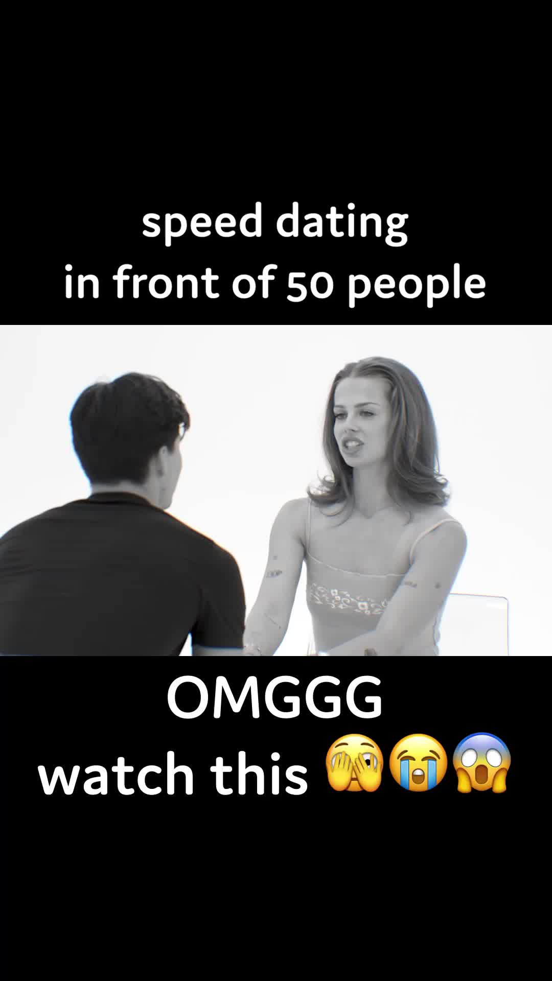 speed dating in front of 50 people OMGGG π±ππ± watch this