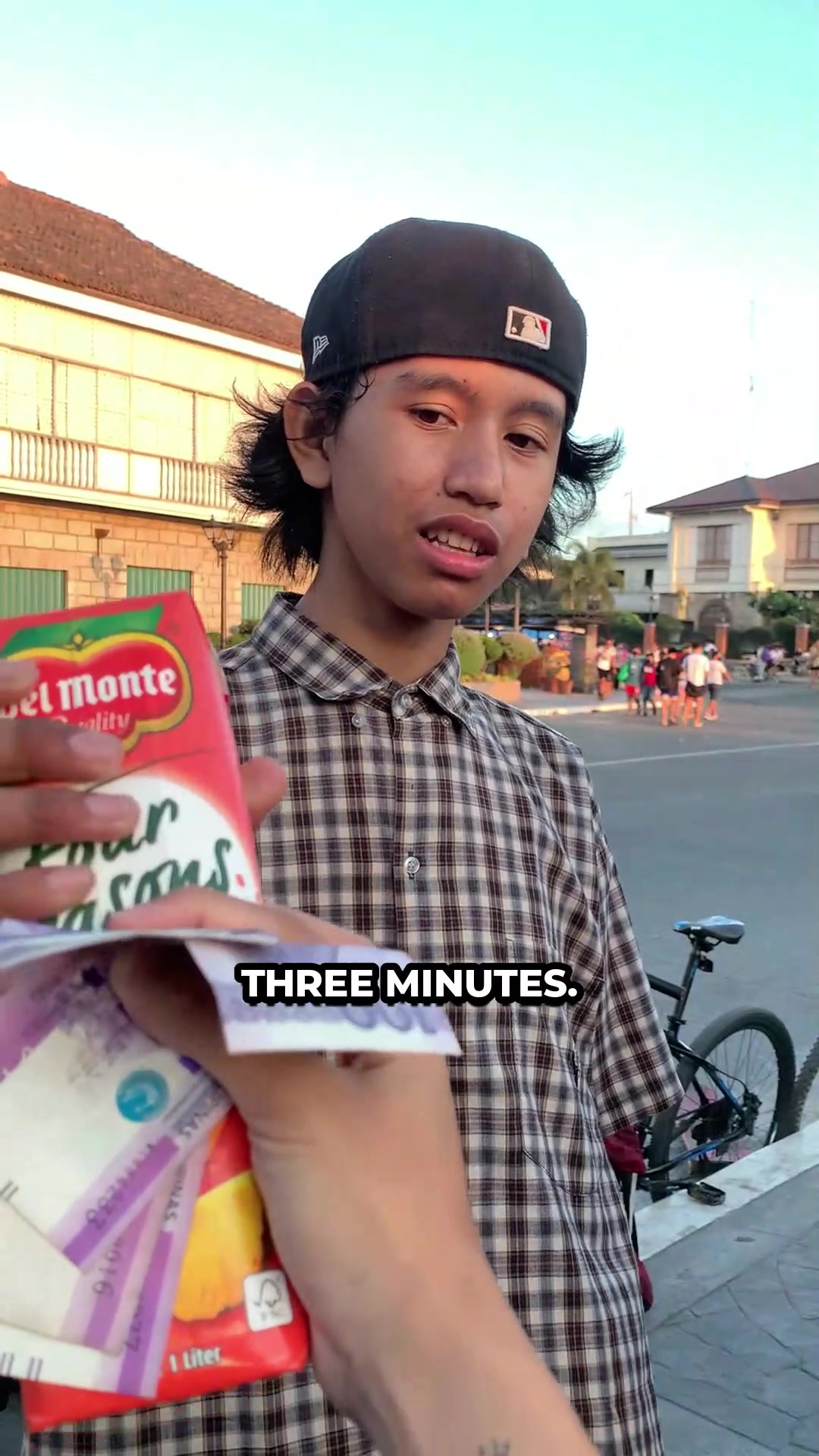 THREE MINUTES.