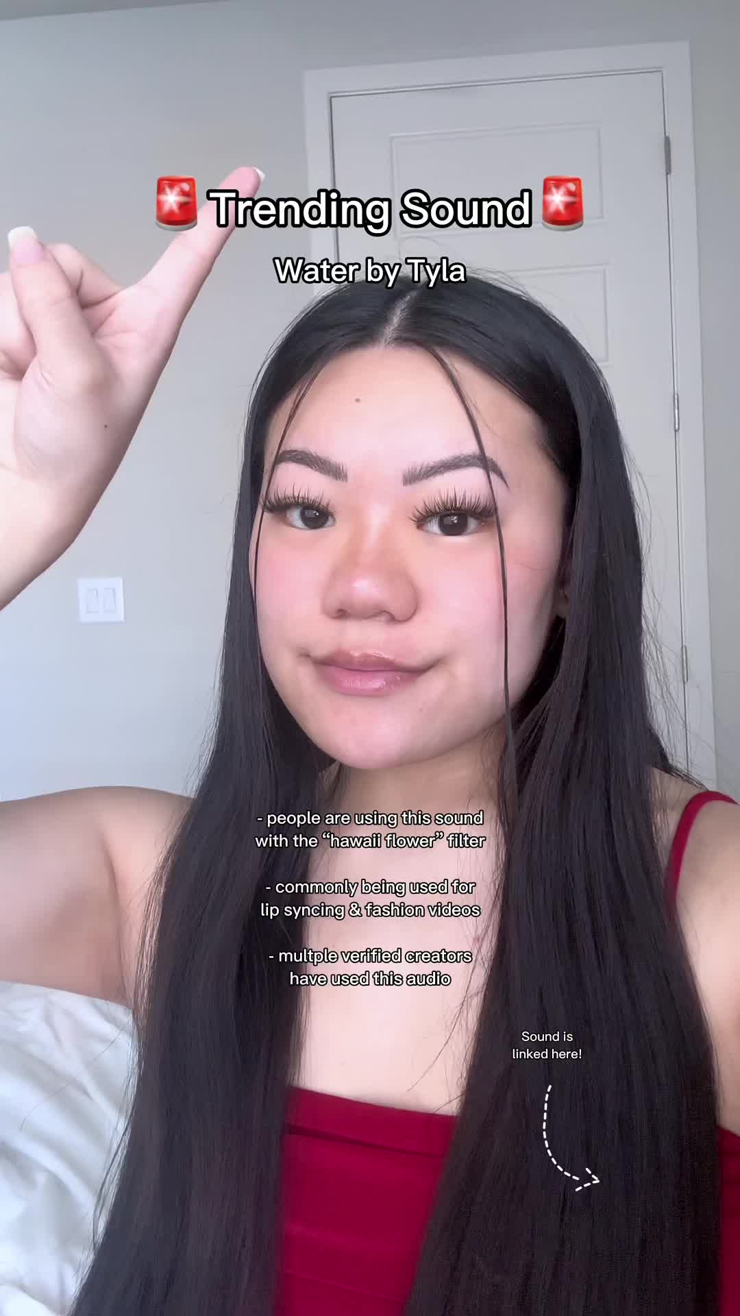 Trending Sound Water by Tyla - people are using this sound with the "hawaii flower" filter - commonly being used for lip syncing & fashion videos - multiple verified creators have used this audio Sound is linked here!