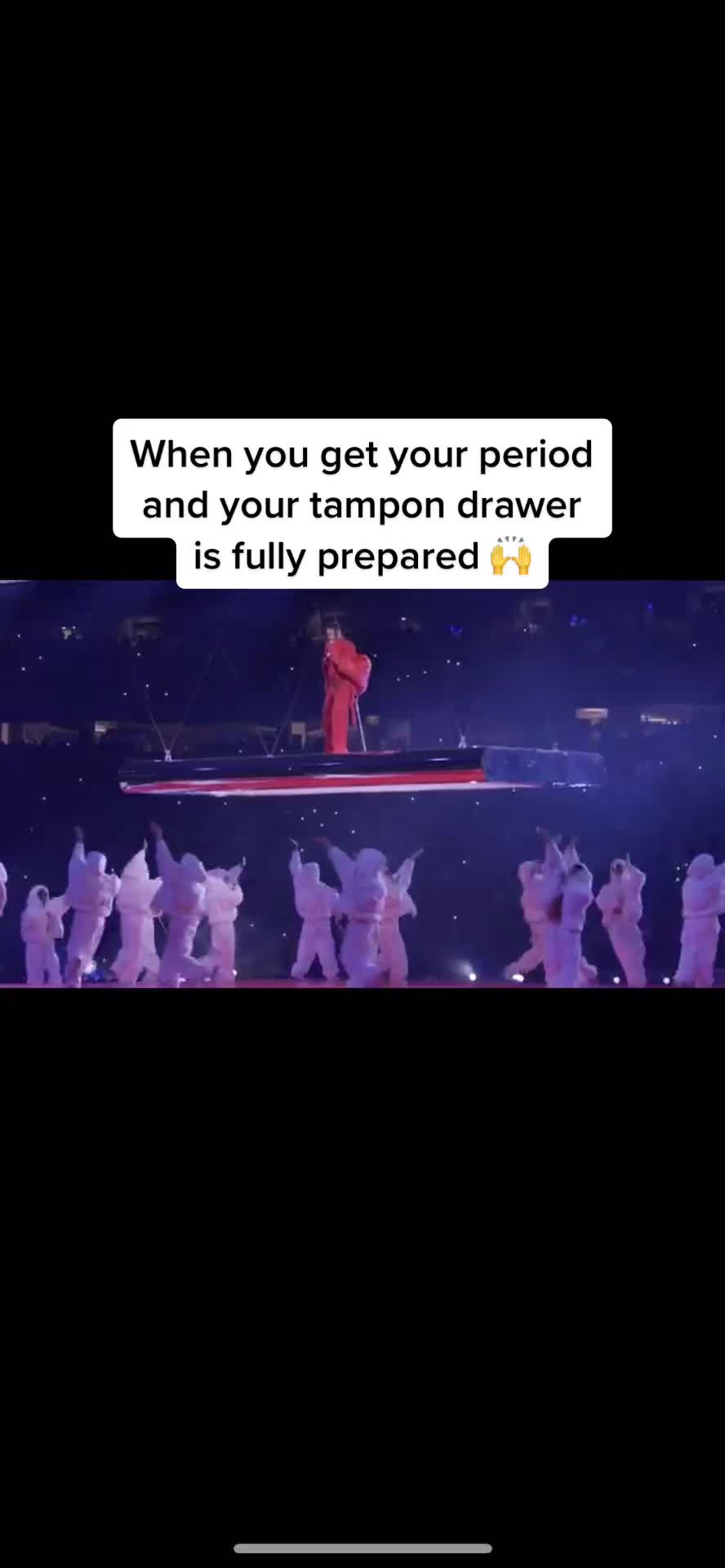 "When you get your period and your tampon drawer is fully prepared π"