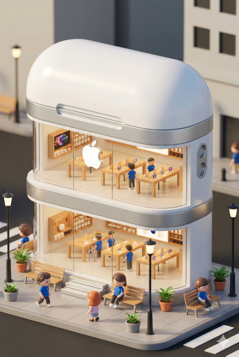3D chibi-style miniature concept store of Brand Name