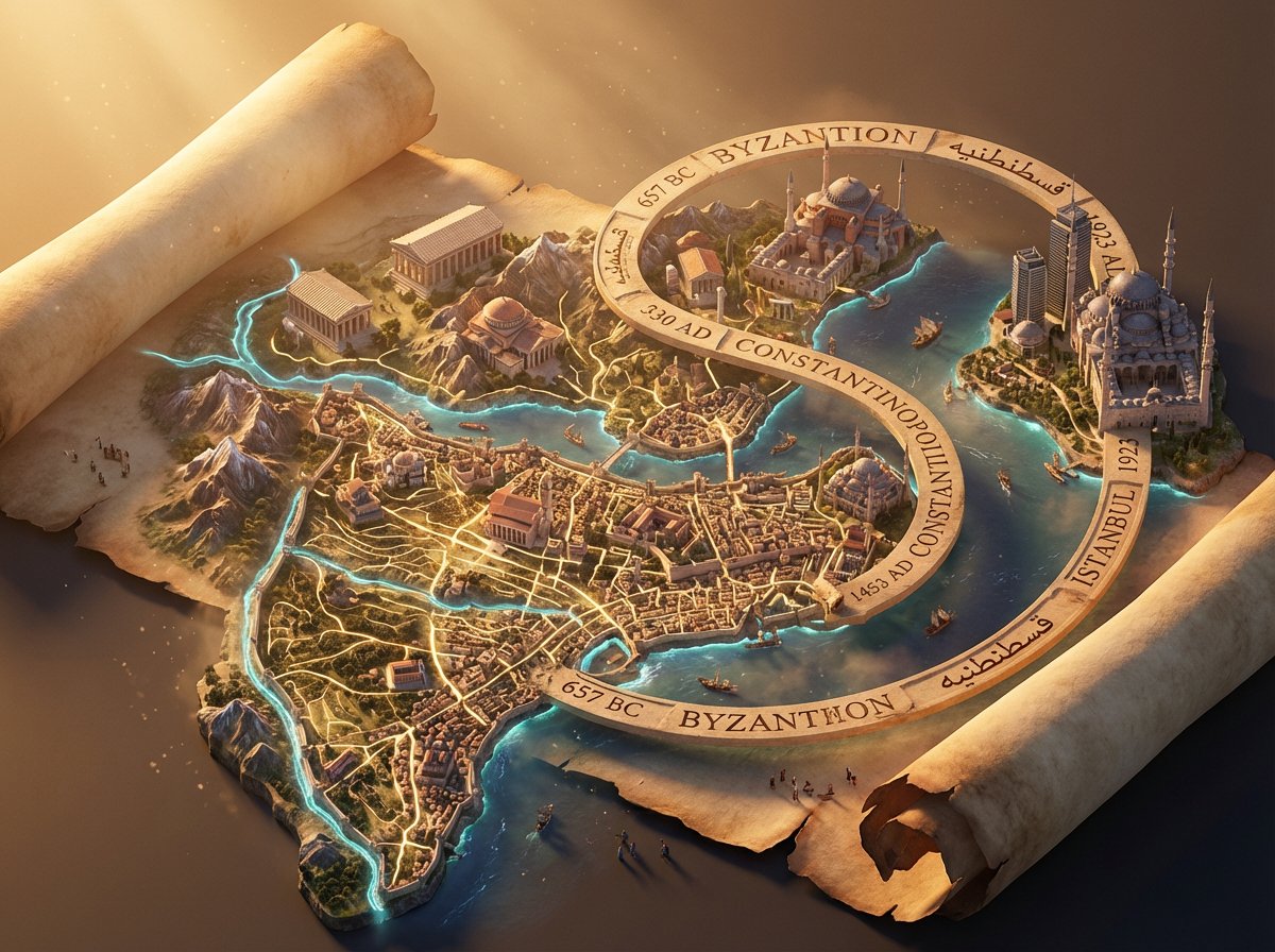 City Evolution: Byzantion, Constantinople, Istanbul Map