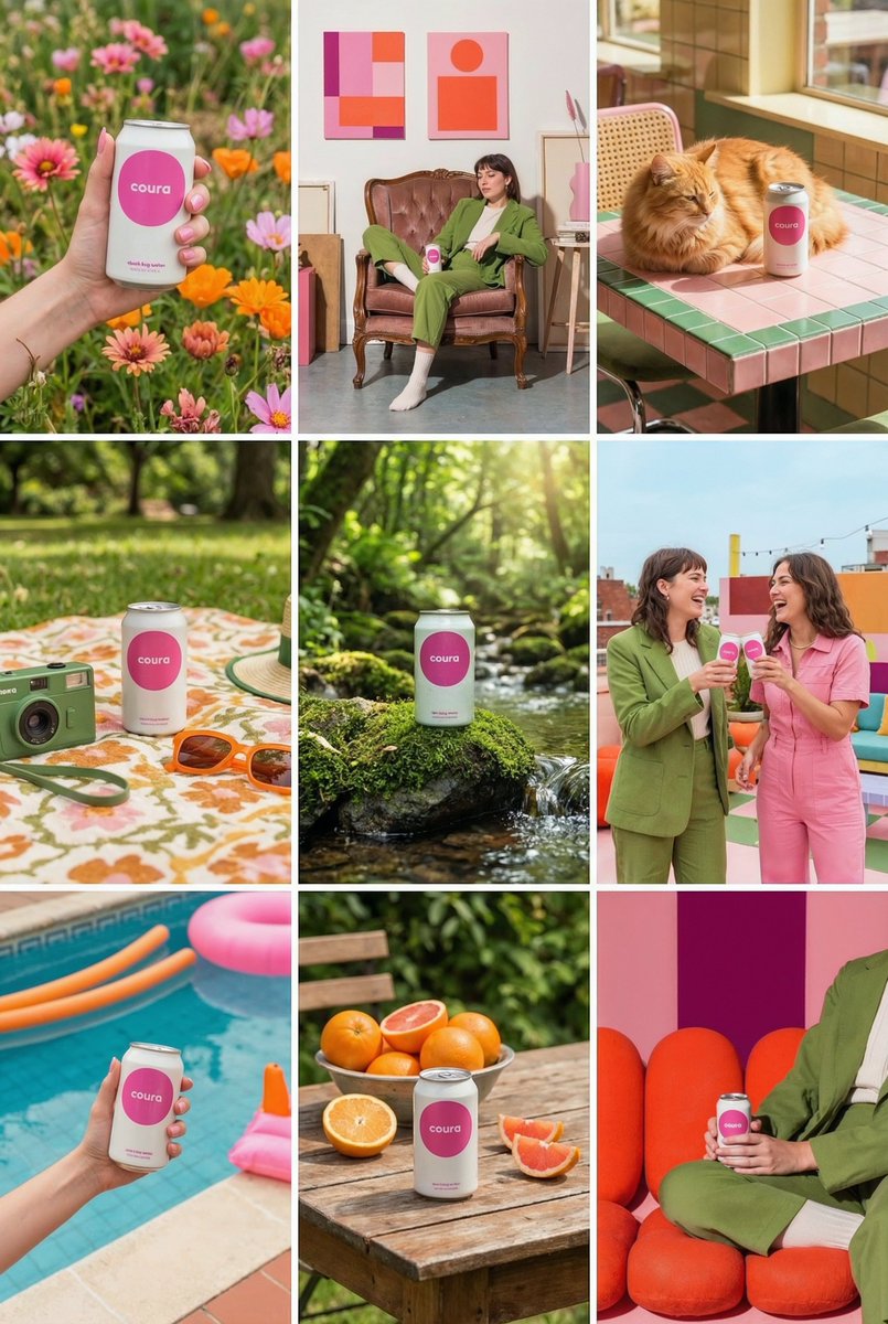 Create a 9-image Instagram feed for this product in the same aesthetic.