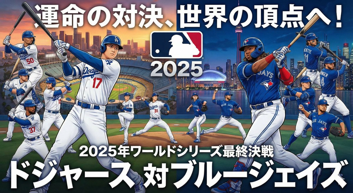 Draw an anime poster for the 2025 World Series: The Dodgers