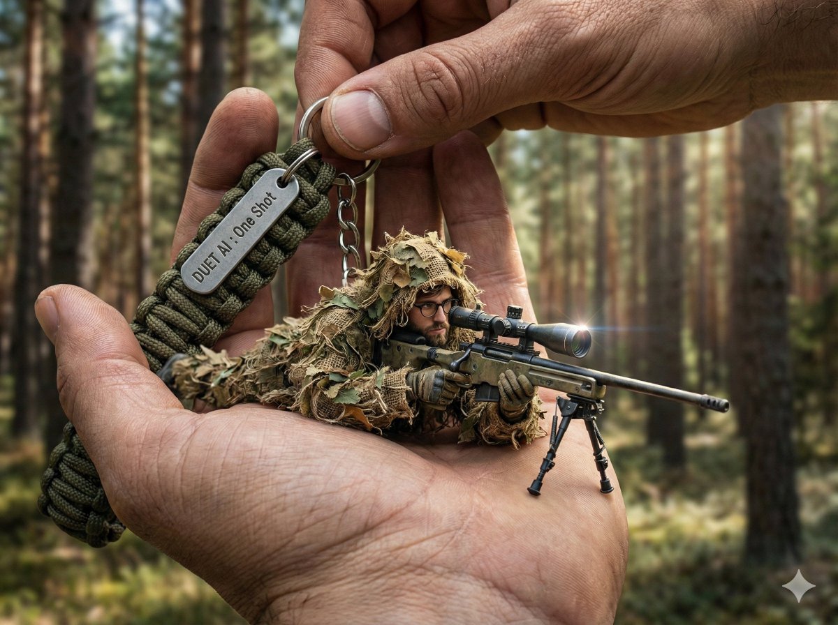 Game Asset - Macro Shot of Miniature Sniper Scene