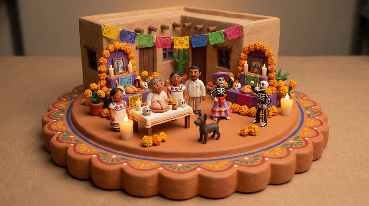 Social Media Post - Tiny Clay World Diorama Generator