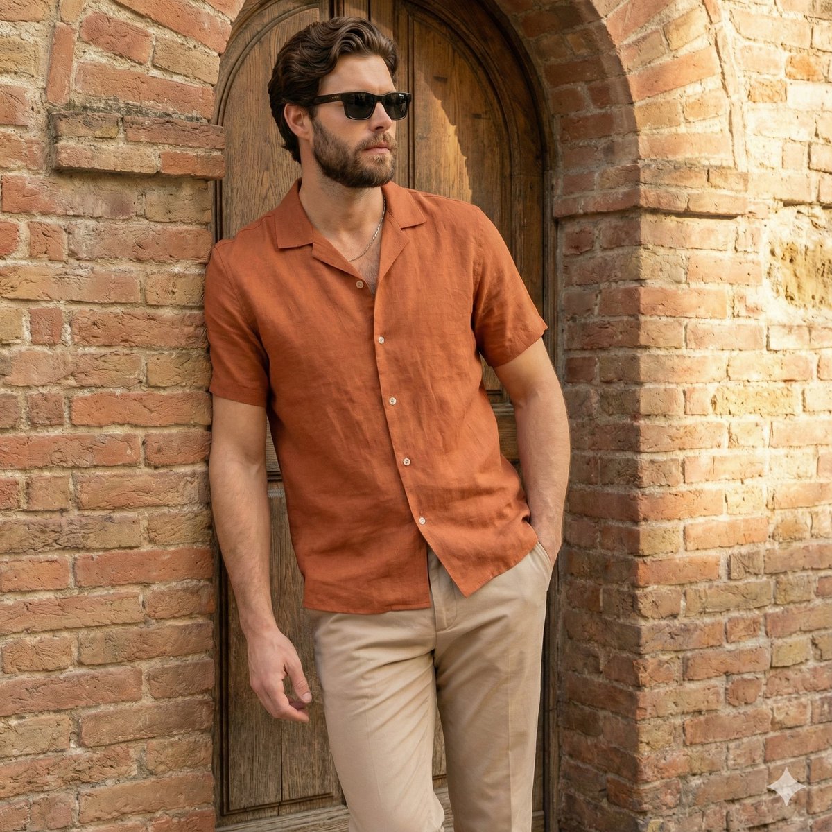 Stylish Man in Linen Shirt & Khaki Pants | Summer Menswear