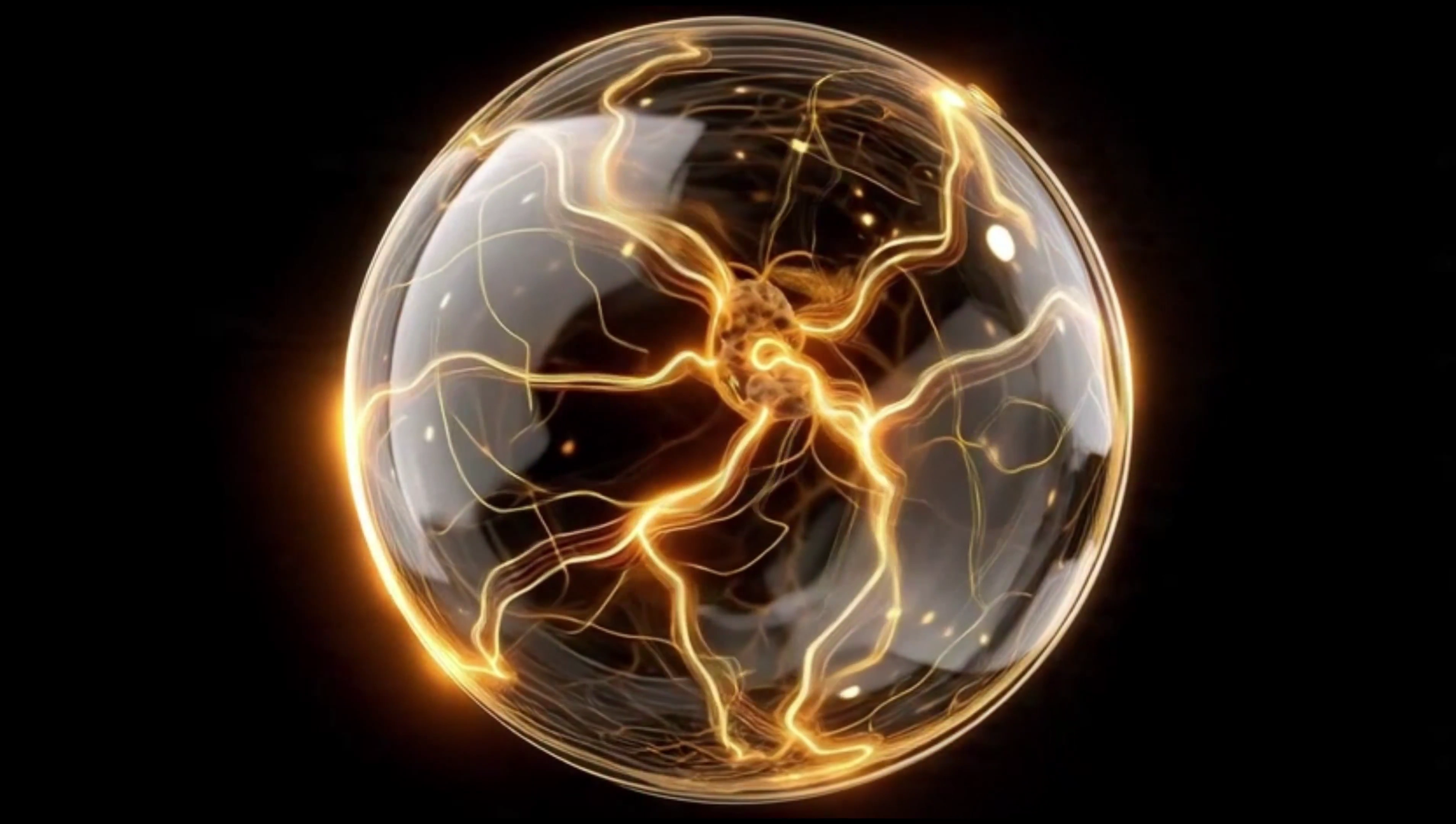 Celestial Energy Sphere: A Dance of Light and Motion