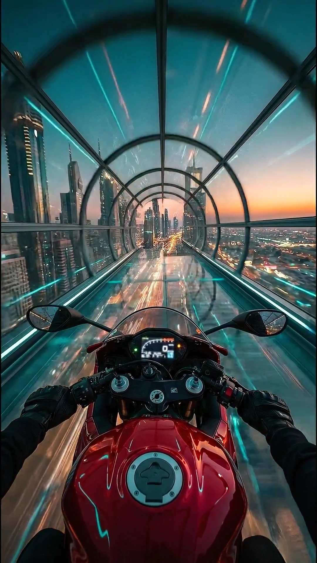 Cruising the Cyberpunk Skyway: A Motorcycle Adventure