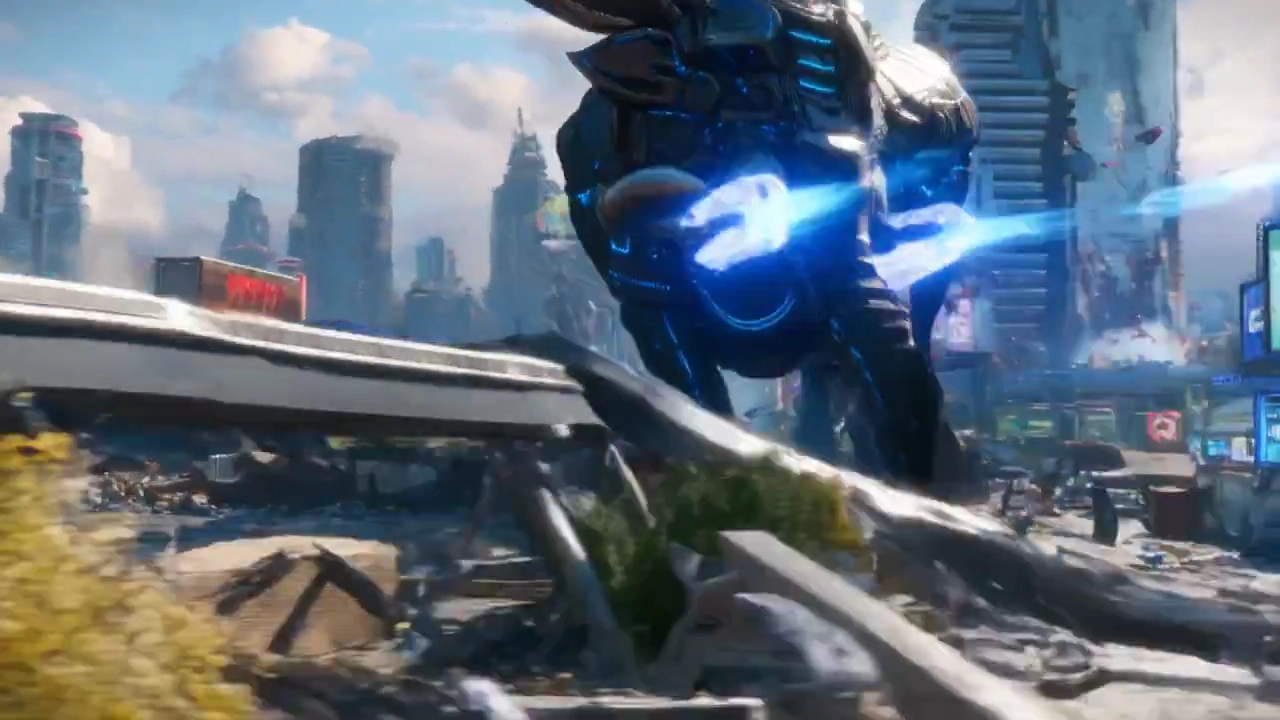 Cybernetic Elephant Rampage: Futuristic Action Unleashed