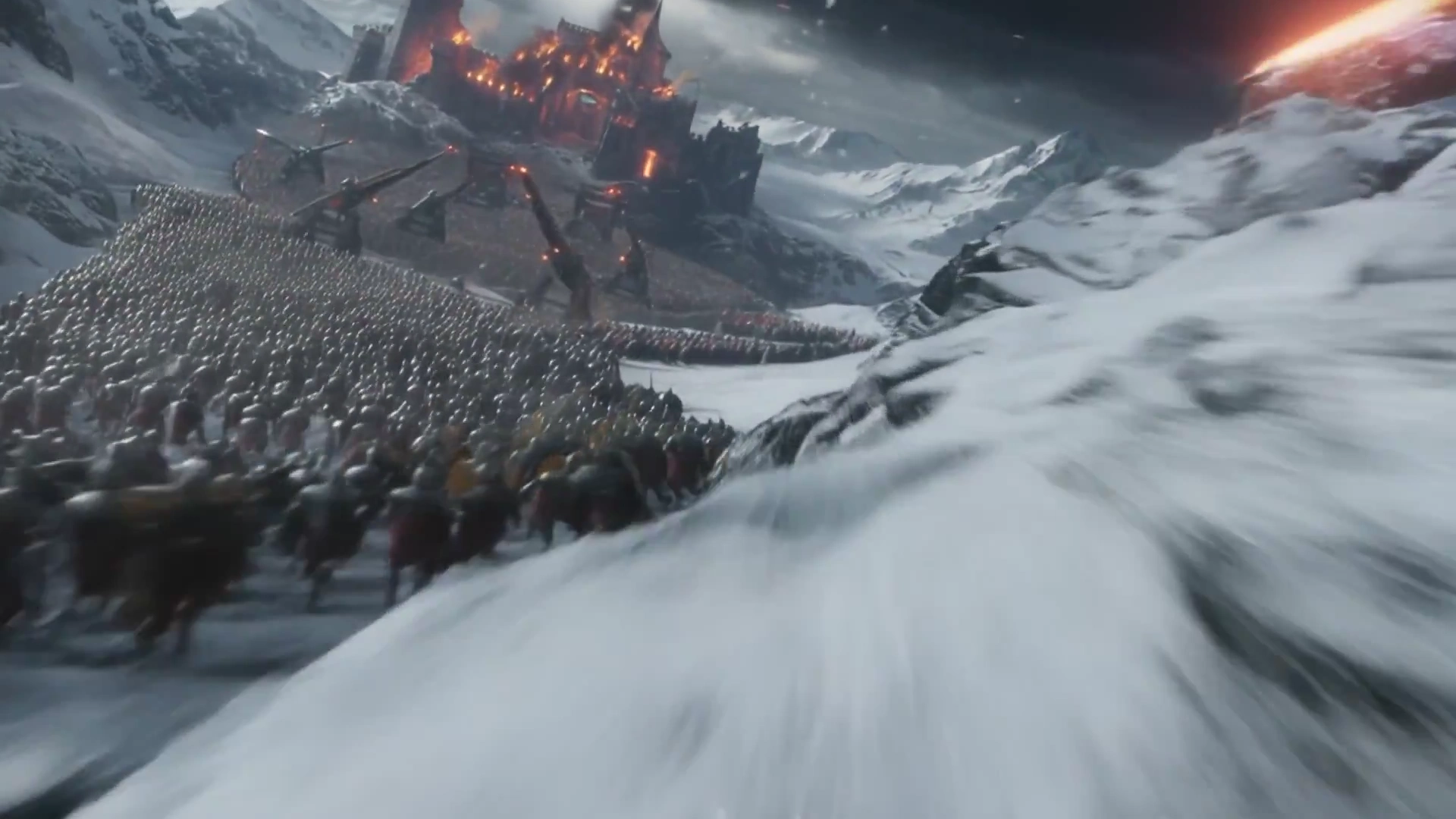 Epic Medieval Battle in a Frozen Mountain Range