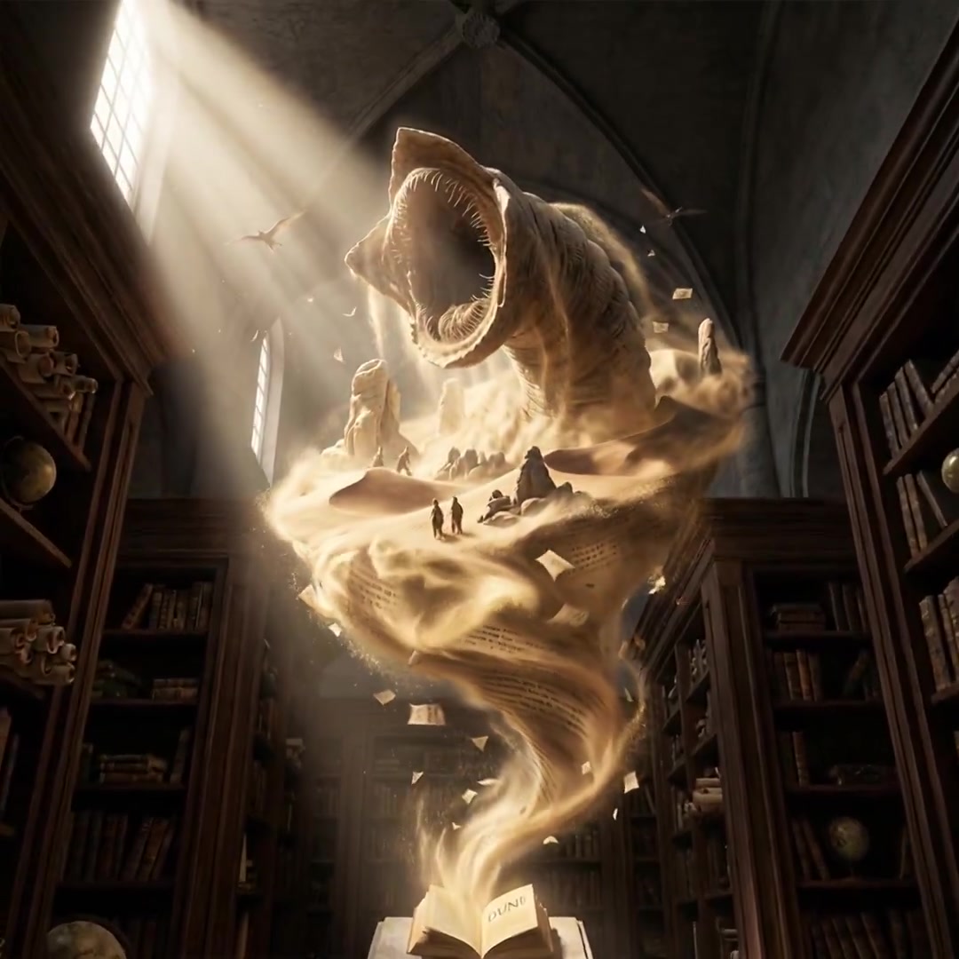 Epic Worlds Unfolding from a Book in Shadows