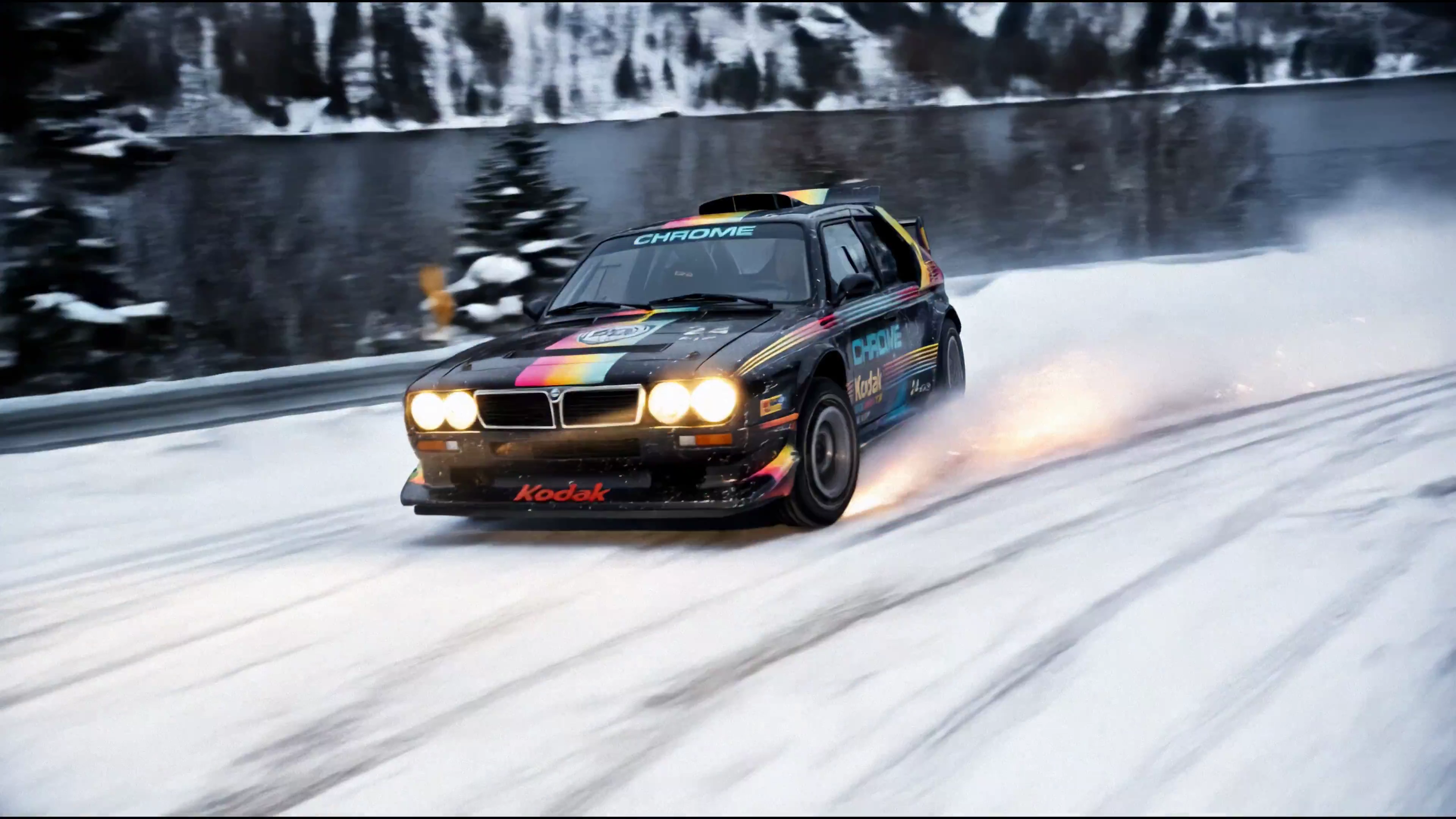 Phantom Drift: The Kodak Lancia in a Winter Wonderland