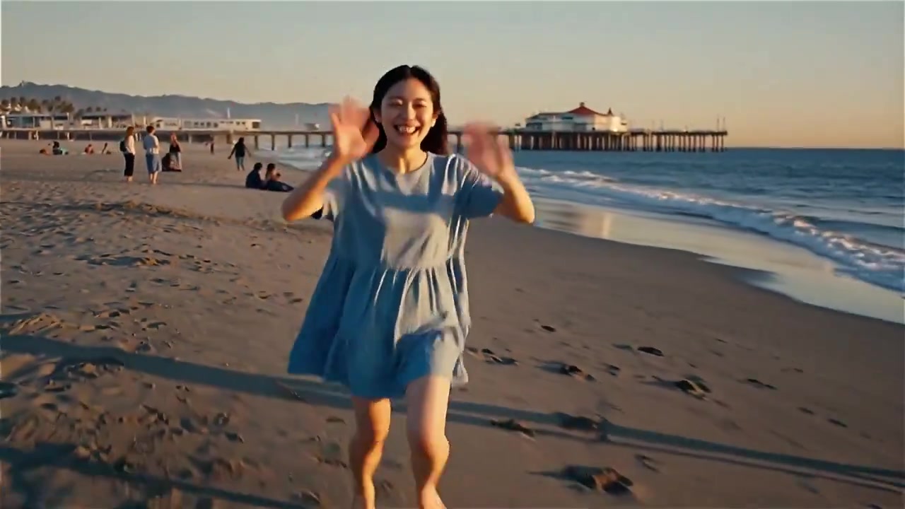 Playful Moments at Santa Monica Beach