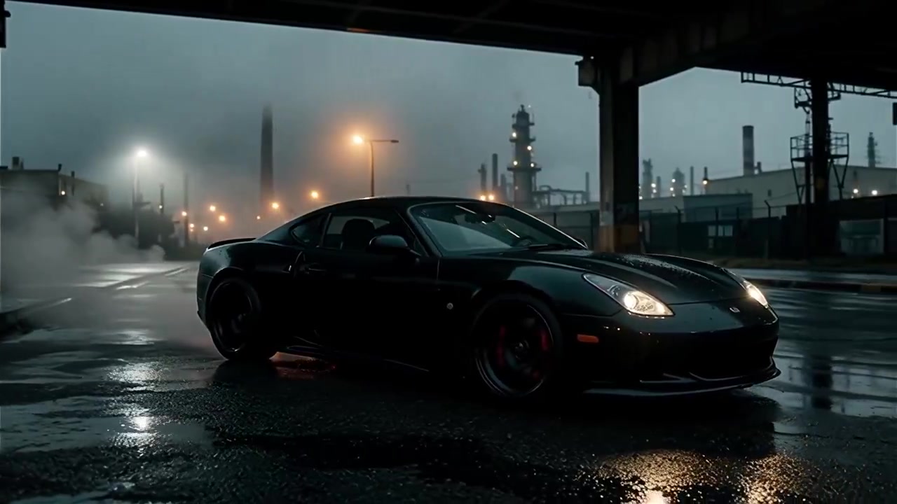 Urban Drift: A Neo-Noir Ride into Dawn